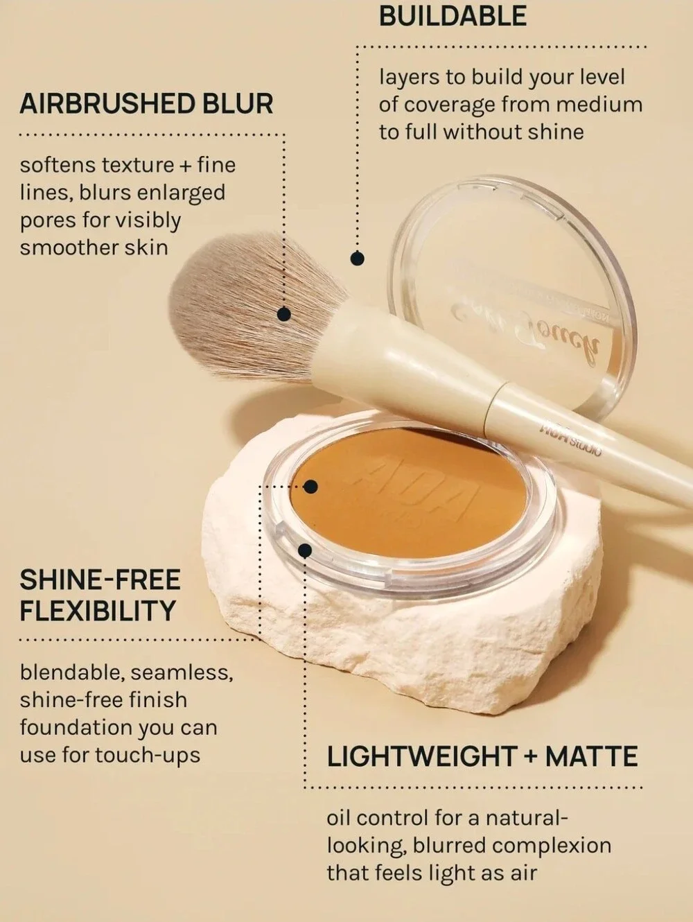 AOA Soft Touch Blurring Powder Foundation In Translucent BNIB